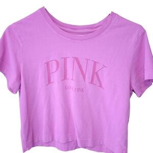 Victoria’s Secret Pink Short Sleeve Crop Tee Women’s Medium